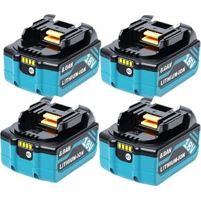 بديل 8.0AH تم ترقيته لبطارية Makita 18V متوافق مع بطاريات Makita 18V BL1860B BL1815B BL1830B BL1850B BL1840B الأدوات اللاسلكية (الأزرق) in Kuwait