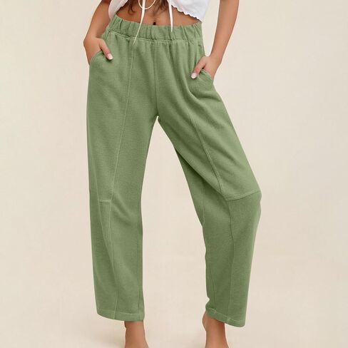 Straight Leg Lounge Pants for Women Fall Casual Sweatpants with Pockets Comfy Travel Work Pants Baggy Running Joggers in Saudi Arabia