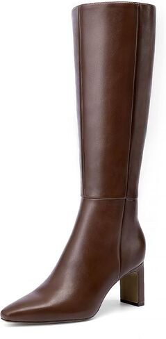DREAM PAIRS Knee High Boots Women Chunky Block Heel Square Toe Side Zipper Tall Boots for Women in Saudi Arabia