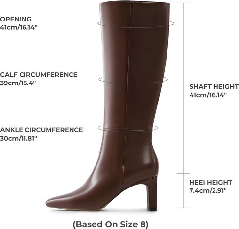 DREAM PAIRS Knee High Boots Women Chunky Block Heel Square Toe Side Zipper Tall Boots for Women in Saudi Arabia