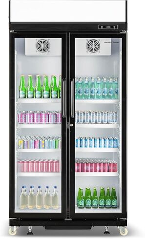 Hamilton Beach HBCB133BLACK, 13.3 Commercial Glass Door Display Merchandiser Refrigerator Cooler, ETL, Black, 13 3 cu ft in Saudi Arabia