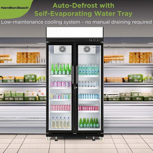 Hamilton Beach HBCB133BLACK, 13.3 Commercial Glass Door Display Merchandiser Refrigerator Cooler, ETL, Black, 13 3 cu ft in Saudi Arabia