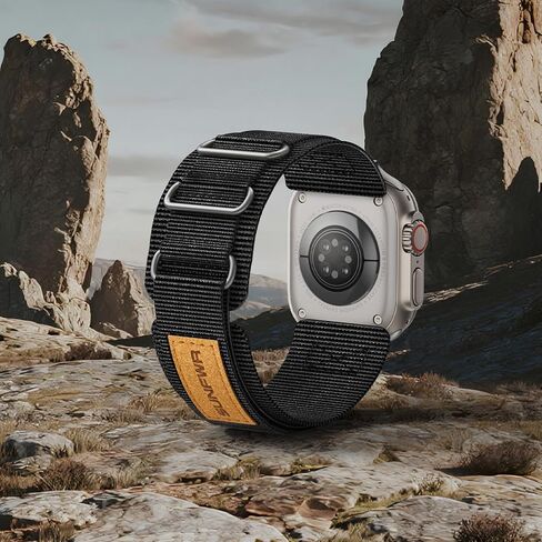 Sunfwr Rugged Nylon Band for Apple Watch Ultra 2 & 1 49mm 46mm 45mm 44mm 42mm 42 مم ، حزام فيلكرو العسكري التكتيكي لسلسلة iWatch 10/9/8/7/6/5/4/3/2/1/1/SE in Kuwait