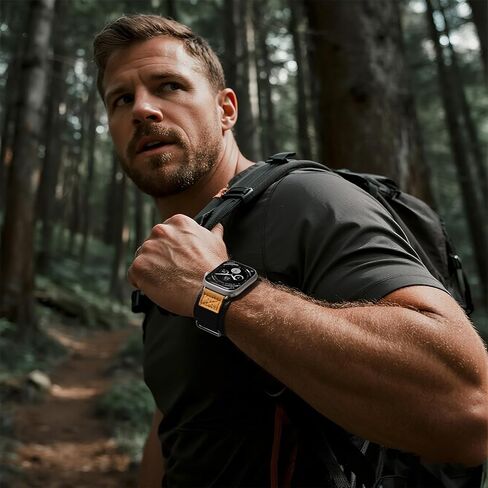 Sunfwr Rugged Nylon Band for Apple Watch Ultra 2 & 1 49mm 46mm 45mm 44mm 42mm 42 مم ، حزام فيلكرو العسكري التكتيكي لسلسلة iWatch 10/9/8/7/6/5/4/3/2/1/1/SE in Kuwait