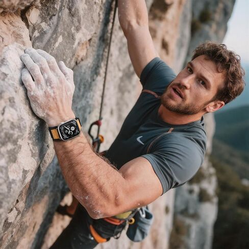 Sunfwr Rugged Nylon Band for Apple Watch Ultra 2 & 1 49mm 46mm 45mm 44mm 42mm 42 مم ، حزام فيلكرو العسكري التكتيكي لسلسلة iWatch 10/9/8/7/6/5/4/3/2/1/1/SE in Kuwait