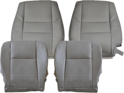 NLQR Front Driver and Passenger Side Bottom and Top Back Replacement Seat Covers Microfiber Leather Gray Compatible with Toyota Sequoia Tundra 2000 2001 2002 2003 2004 2005 2006 in Saudi Arabia