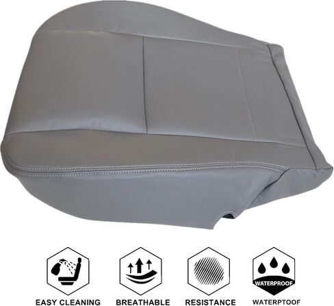 NLQR Front Driver and Passenger Side Bottom and Top Back Replacement Seat Covers Microfiber Leather Gray Compatible with Toyota Sequoia Tundra 2000 2001 2002 2003 2004 2005 2006 in Saudi Arabia
