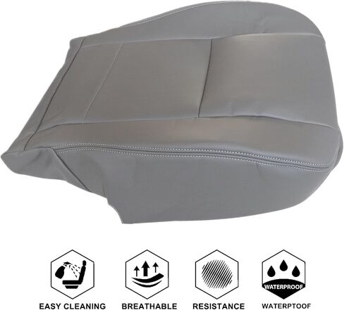 NLQR Front Driver and Passenger Side Bottom and Top Back Replacement Seat Covers Microfiber Leather Gray Compatible with Toyota Sequoia Tundra 2000 2001 2002 2003 2004 2005 2006 in Saudi Arabia