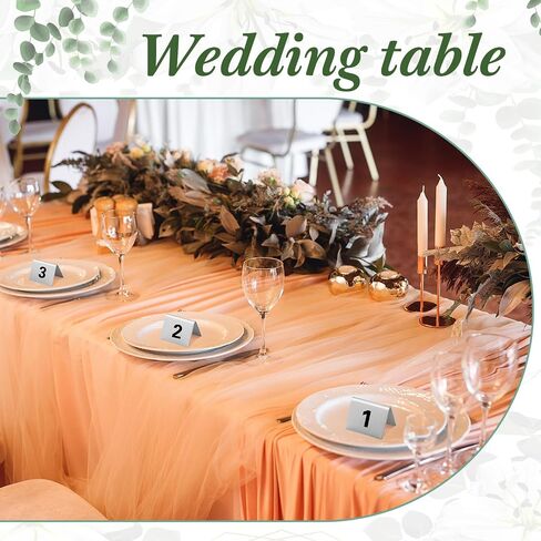 Wenqik 50 Pcs Stainless Steel Table Numbers 1-50 Tent Style 2 x 1.6 Inch Red Double Side Restaurants Table Number Card Signs for Wedding Reception Party Banquets Anniversaries Cafes Bars Supplies in Saudi Arabia