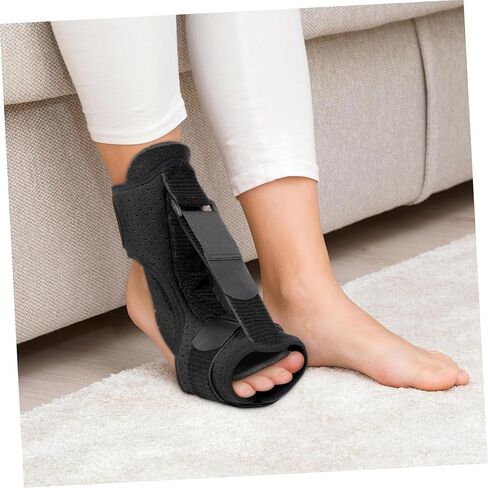 Breathable Ankle Support Brace for Foot Drop and Ankle Sprains Fixed Design for Enhanced Stability and Pain Relief for Active Lifestyles Black in Saudi Arabia