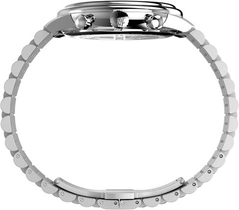 Timex Men's Waterbury Metropolitan 41mm Watch - Black Strap Black Dial Steel Stains Steel in Kuwait