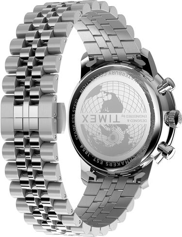 Timex Men's Waterbury Metropolitan 41mm Watch - Black Strap Black Dial Steel Stains Steel in Kuwait