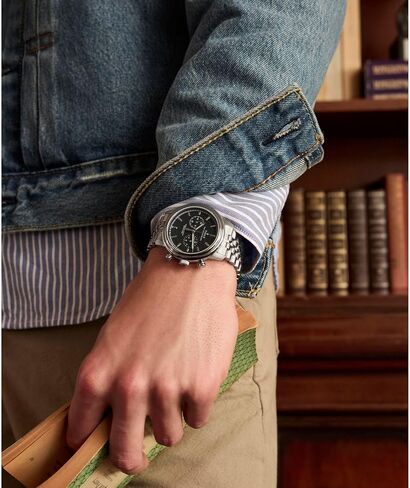 Timex Men's Waterbury Metropolitan 41mm Watch - Black Strap Black Dial Steel Stains Steel in Kuwait