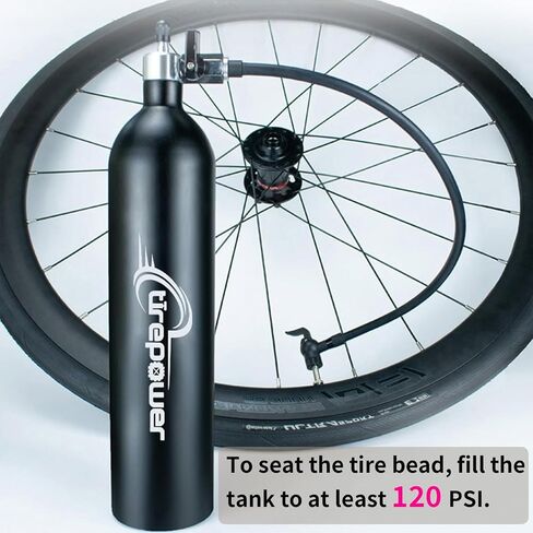 High-Pressure Tubeless Bike Tire Inflator Air Tank - 200 PSI Aluminum Alloy Bicycle Tyre Booster for MTB & Road Bike - Presta/Schrader Compatible in Saudi Arabia