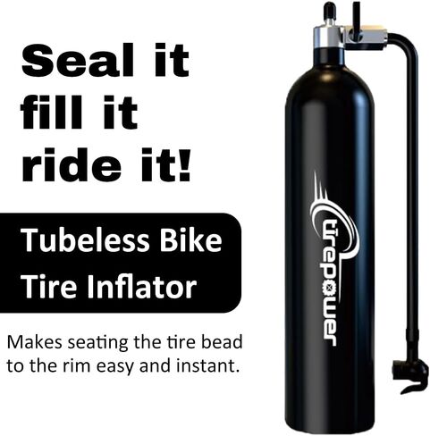 High-Pressure Tubeless Bike Tire Inflator Air Tank - 200 PSI Aluminum Alloy Bicycle Tyre Booster for MTB & Road Bike - Presta/Schrader Compatible in Saudi Arabia