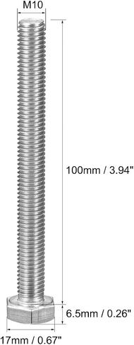 uxcell M8x150mm Hex Bolts 304 Stainless Steel Hexagon Screw Bolt 4pcs in Saudi Arabia