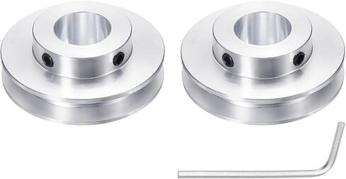 Uxcell 2pcs بكرة أخدود مفردة ، 10 ملم ثابت التجويف 20 مم قطرها الخارجي قطرها ألومنيوم بكرة ميكانيكية مع وجع سداسي لحزام مستدير 6 ملم بو in Saudi Arabia