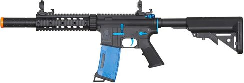 Lancer التكتيكية Gen 2 New Wave M4 SD Carbine نايلون بوليمر Airsoft AEG Gun مع مجلة MidCap عالية السرعة، بطارية، شاحن و1000 طلقة BBS متضمنة in Kuwait