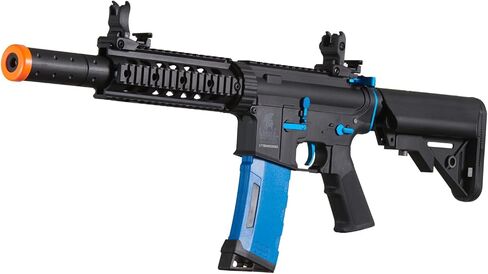 Lancer التكتيكية Gen 2 New Wave M4 SD Carbine نايلون بوليمر Airsoft AEG Gun مع مجلة MidCap عالية السرعة، بطارية، شاحن و1000 طلقة BBS متضمنة in Kuwait