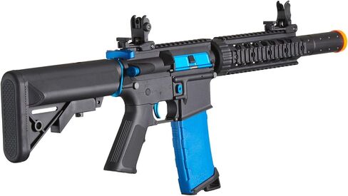 Lancer التكتيكية Gen 2 New Wave M4 SD Carbine نايلون بوليمر Airsoft AEG Gun مع مجلة MidCap عالية السرعة، بطارية، شاحن و1000 طلقة BBS متضمنة in Kuwait
