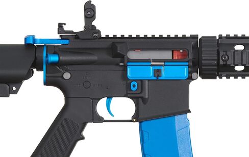 Lancer التكتيكية Gen 2 New Wave M4 SD Carbine نايلون بوليمر Airsoft AEG Gun مع مجلة MidCap عالية السرعة، بطارية، شاحن و1000 طلقة BBS متضمنة in Kuwait