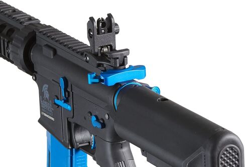 Lancer التكتيكية Gen 2 New Wave M4 SD Carbine نايلون بوليمر Airsoft AEG Gun مع مجلة MidCap عالية السرعة، بطارية، شاحن و1000 طلقة BBS متضمنة in Kuwait
