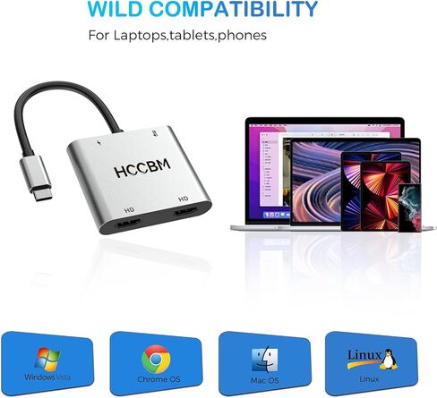 USB C إلى محول HDMI ، 3 في 1 محول USB C HUB مع إخراج 4K HDMI ، 100W PD & USB 3.0 ، محول AV الرقمي Multi Port لـ MacBook Pro/Air و iPad و iPhone و LAPTOP إلخ in Kuwait