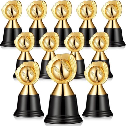 Leinuosen 12 Pack Mini Football Soccer Trophies لجوائز ، و 4.5 بوصة مشاركة الذهب أكواب البلاستي in Saudi Arabia
