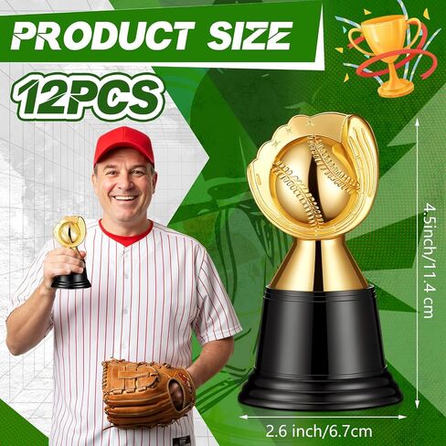 Leinuosen 12 Pack Mini Football Soccer Trophies لجوائز ، و 4.5 بوصة مشاركة الذهب أكواب البلاستي in Saudi Arabia