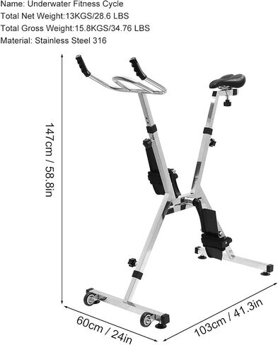 Aqua Bike, Fitness Cycle For Swimming Pool, Pool Exercise Water Bike - Aquatic Cycle, Workout Equipment Machine, Fitness Training Gear for Clubs Hotels Gym Fitness Centers Home in Saudi Arabia