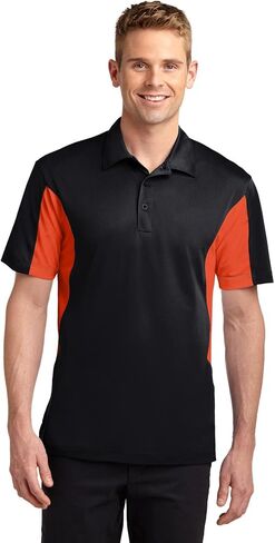 SPORT-TEK Unisex Tall Side Blocked Micropique Sport-Wick Polo | Short Sleeve Collared Shirt for Tall Men & Women, Casual Fit in Saudi Arabia