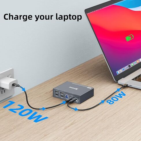 KVM Switch 3 Monitors 4 Computers 4K@60Hz, 2 HDMI and Displayport KVM Switch Triple Monitor for 4 Computer Share 3 Monitor and 4 USB3.0 Port,EDID Simulation,Wired Remote and 4 USB Cables Included in Kuwait