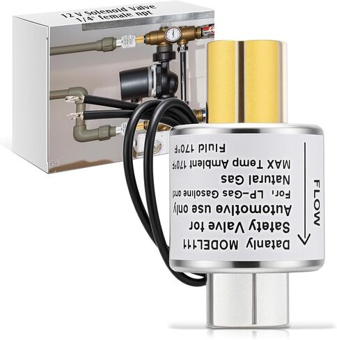 12 فولت ملف لولبي الصمام LPG البروبان 1/4 "NPT 12V 180 درجة القفل قبالة سائل البخار غاز الفولاذ المقاوم للصدأ محول للديزل غاز هواء الماء in Kuwait
