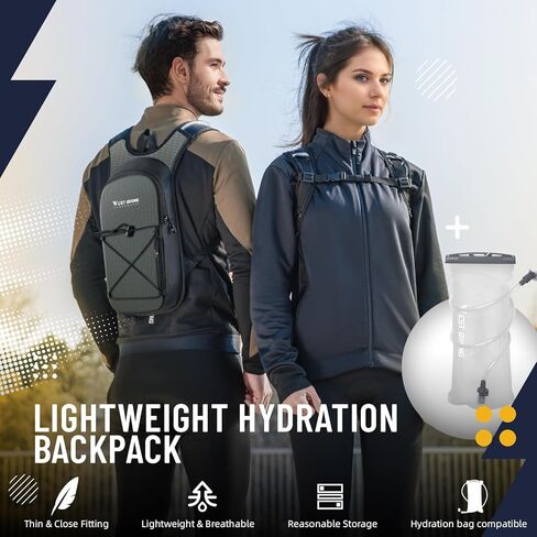 حقيبة ظهر للترطيب مع المثانة TPU ترطيب ، حقيبة ظهر ماء خفيفة الوزن ، حزمة ترطيب مع 2L من المثانة للركض ، ركوب الدراجات التخييم الرياضية في الهواء الطلق in Kuwait