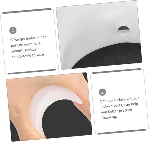 1 Set Chinese Zither Hand Corrector for Beginners Silicone Posture Rectifiers of Tape Ergonomic Design Comfortable to Wear Easy to Clean for Guzheng Practice in Saudi Arabia