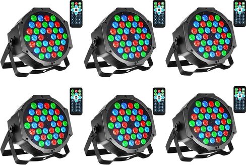 Litake 36 LED Stage Lights RGB DJ LED Par Par Light Remote & DMX Sound Sound Activated Auto Playing Uplighting لعيد ميلاد العطلات الموسيقية العطلة للرقص مرحلة الإضاءة-4 حزمة in Saudi Arabia