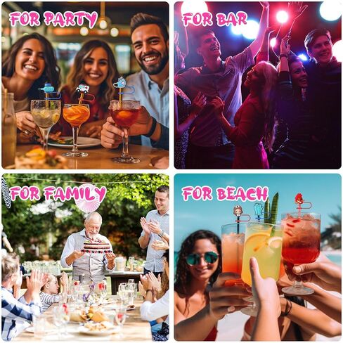 50 PCS ممرضات غطاء القش قبعات متوافقة مع كأس ستانلي ، السيليكون لطيف القطر القابل لإعادة الاستخدام متوافق مع إكسسوارات كأس ستانلي 10 ملم in Kuwait