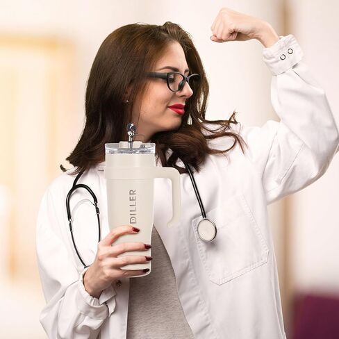 50 PCS ممرضات غطاء القش قبعات متوافقة مع كأس ستانلي ، السيليكون لطيف القطر القابل لإعادة الاستخدام متوافق مع إكسسوارات كأس ستانلي 10 ملم in Kuwait