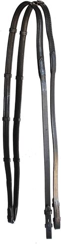 CHALLENGER 54" Horse English Padded Black Leather Reins 805LR05BK in Saudi Arabia