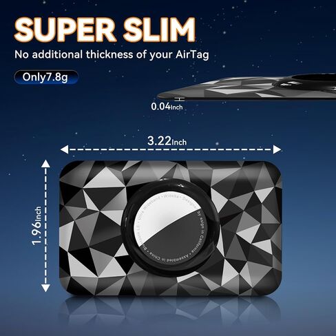 2 Pack Ultra Thin Airtag Wallet حامل للرجال والنساء ، حامل بطاقات خفيفة الوزن لـ Apple Airtag ، علبة بطاقة ضئيلة للمحفظة ، جواز السفر ، المحفظة ، حقيبة اليد ، حقيبة القابض (أسود 2pcs) in Saudi Arabia