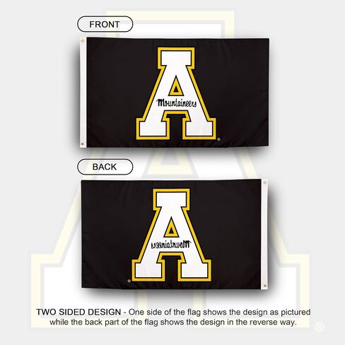 Desert Cactus Appalachian State University ASU Flag - 3 × 5 أقدام لافتة متسلق الجبال ، النسيج المتين الداخلي/الخارجي ، تصميم البوليستر 100 ٪ (النمط 1) in Saudi Arabia