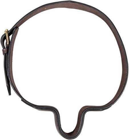 Schneiders French Style Cribbing Collar | European Leather | Covered Steel Plate Design | Adjustable Size | Brass Roller Buckle | Ideal for Preventing Wind Sucking in Saudi Arabia