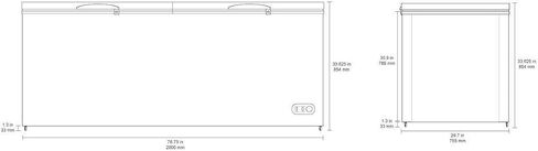 DUURA DCF7 Heavy Duty Commercial Sub Zero Chest Freezer Locking Lid NSF Garage Ready, 7 Cubic Feet 198 Liter 37.8 Inches Wide, White in Saudi Arabia