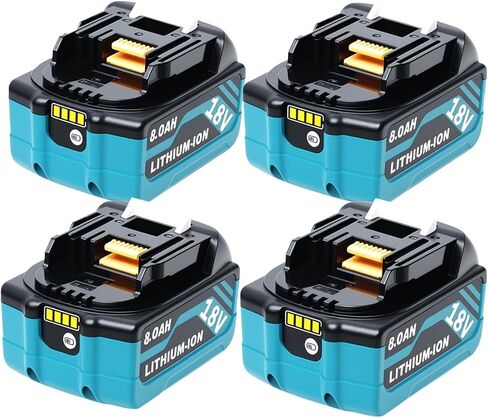 بديل 8.0AH تم ترقيته لبطارية Makita 18V متوافق مع بطاريات Makita 18V BL1860B BL1815B BL1830B BL1850B BL1840B الأدوات اللاسلكية (الأزرق) in Kuwait