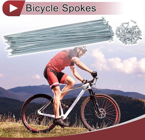 36 Set 13G Bicycle Spokes 235mm Bike Wheel Spokes Galvanized Carbon Steel Silver Tone in Saudi Arabia
