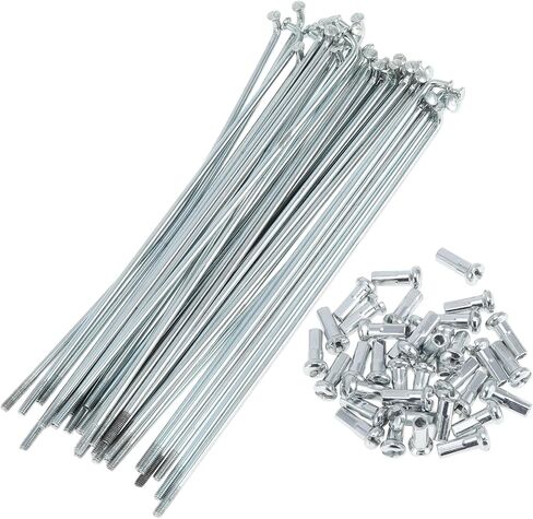 36 Set 13G Bicycle Spokes 133mm Bike Wheel Spokes Galvanized Carbon Steel Silver Tone in Saudi Arabia