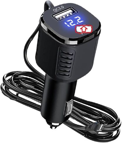 Dash Cam Charger Cable GPS Power Cord PD 20W & QC3.0 BRINECH 66W USB 3-PATT SUPER FAST CAR CARG MINI CABLE CABLE لـ DASH CAM GPS NAVIGATOR شحن لسيارة 12 فولت وكابل محول الطاقة 24 فولت ... in Kuwait