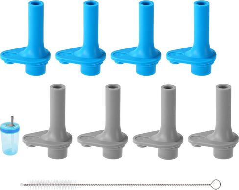 8pcs Replacement Bite Valve for Zak Designs Kelso 15oz, BPA-Free Silicone Mouthpiece with Cleaning Brush Compatible with Zak Reusable Straw Cup Bottle Accessories Lid Parts in Kuwait