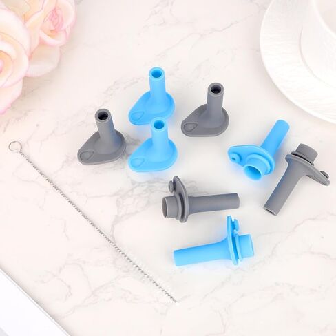 8pcs Replacement Bite Valve for Zak Designs Kelso 15oz, BPA-Free Silicone Mouthpiece with Cleaning Brush Compatible with Zak Reusable Straw Cup Bottle Accessories Lid Parts in Kuwait