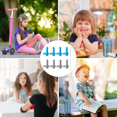 8pcs Replacement Bite Valve for Zak Designs Kelso 15oz, BPA-Free Silicone Mouthpiece with Cleaning Brush Compatible with Zak Reusable Straw Cup Bottle Accessories Lid Parts in Kuwait